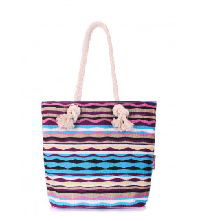 Пляжная вельветовая сумка в полоску POOLPARTY