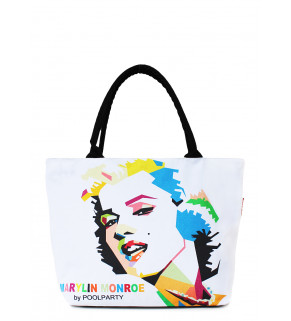 Коттоновая сумка POOLPARTY с трендовым принтом