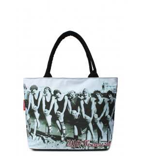 Коттоновая сумка POOLPARTY с трендовым принтом
