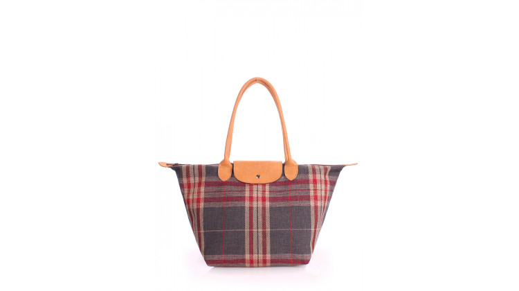 Сумка клетчатая POOLPARTY с клапаном