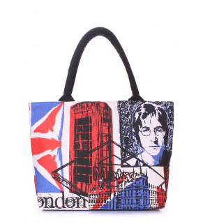 Коттоновая сумка POOLPARTY с трендовым принтом