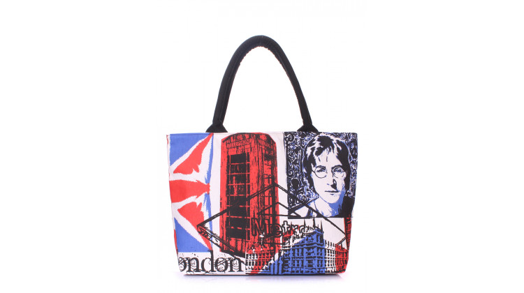 Коттоновая сумка POOLPARTY с трендовым принтом