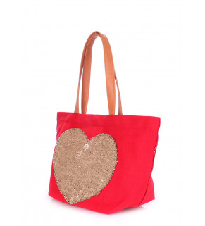 Коттоновая сумка POOLPARTY Lovetote