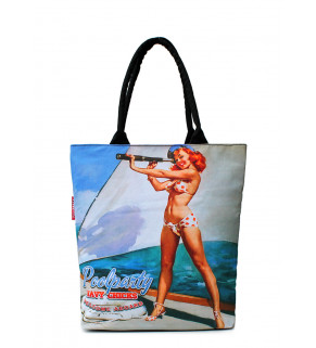 Коттоновая сумка POOLPARTY с трендовым принтом