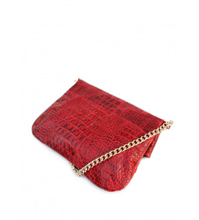 Кожаная сумочка-клатч POOLPARTY с цепочкой