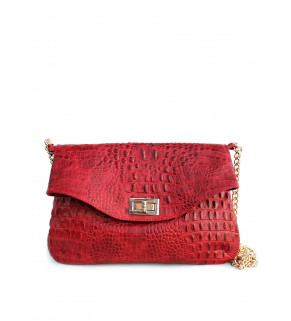 Кожаная сумочка-клатч POOLPARTY с цепочкой