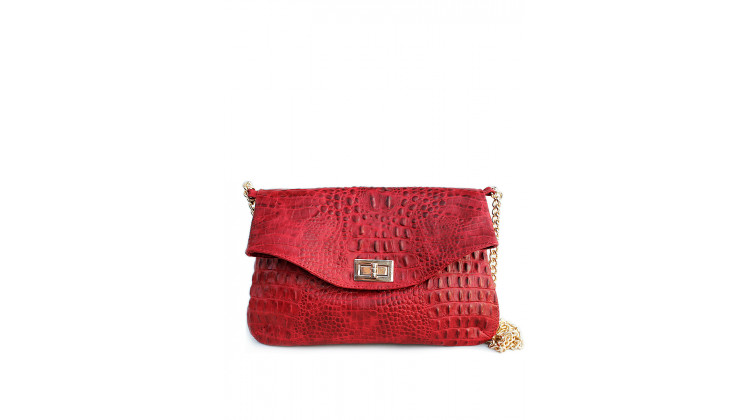 Кожаная сумочка-клатч POOLPARTY с цепочкой