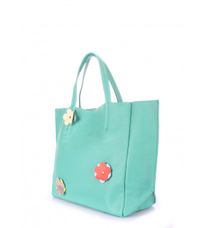 Кожаная сумка POOLPARTY Soho Flower