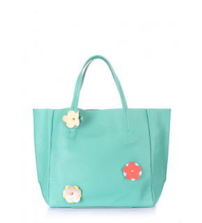 Кожаная сумка POOLPARTY Soho Flower